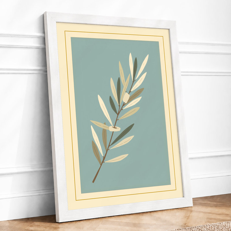Single Stem Botanical - Print, A1 - 84.1 x 59.4 cm, White