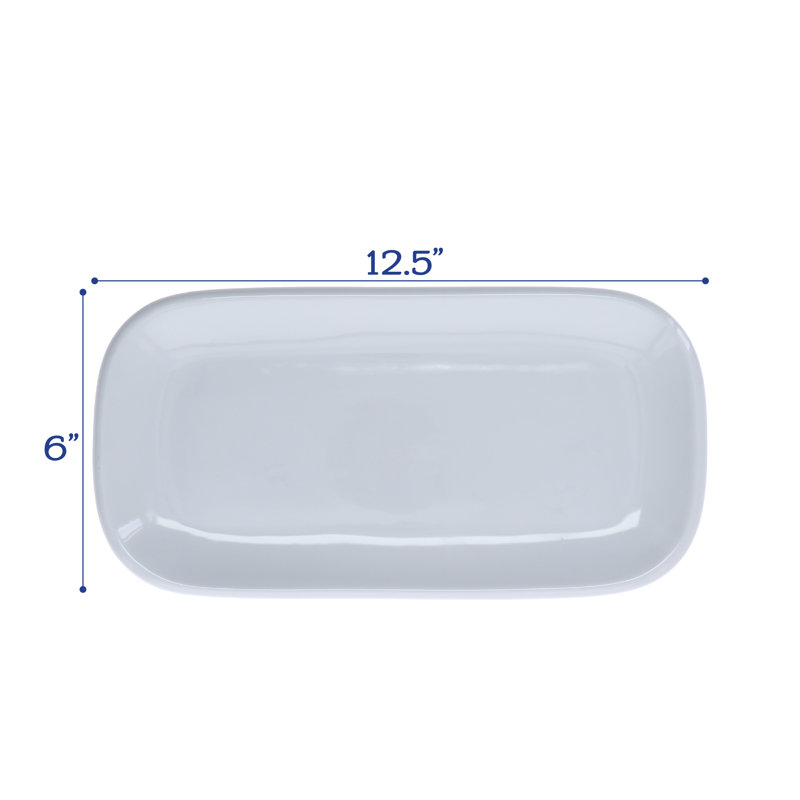 2-Piece, Impulse Rectangular Platter Set, White