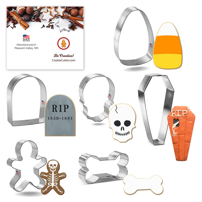 Ensemble d'emporte-pièces 6 pièces Cookookutter.Com Halloween Spooky Graveyard