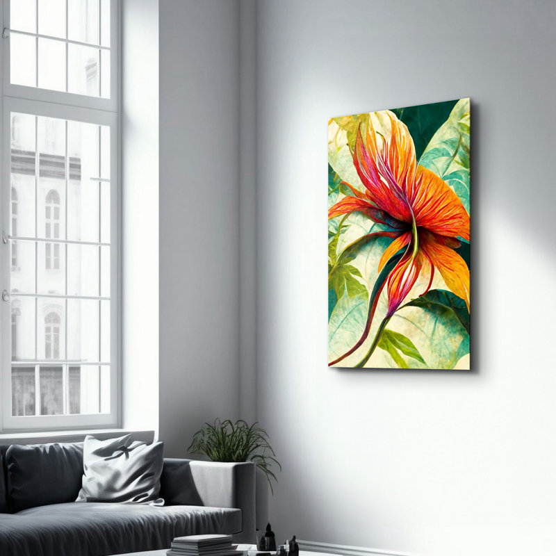 Elegant Tempered Glass Wall Art Painting, 13.8 x 21.7 inches | 100% Tempered Glass, Thickness: 0.16 inches | UV Printed for Vibrant Colors | Perfect for Home Decor, Living Room, & Office Spaces