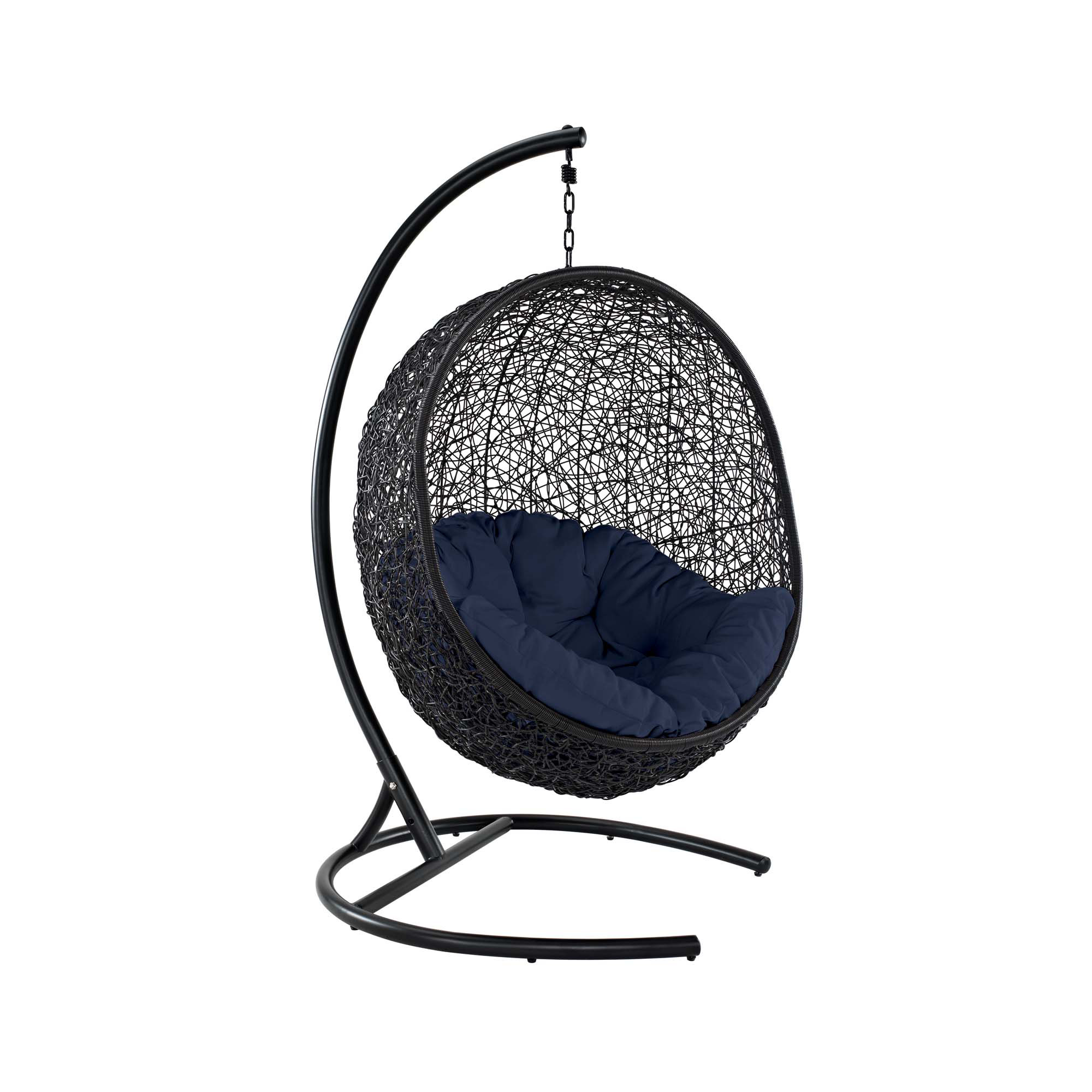 Modway Encase Swing Outdoor Patio Lounge Chair, Navy
