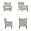 Fauteuils de 31 po de largeur avec pieds en bois massif Ariana-1087296279