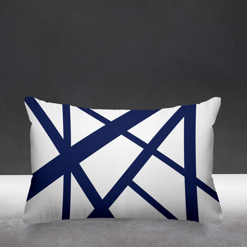 Coussin intérieur / extérieur Shelly, Bleu marine