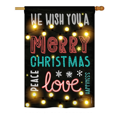 Monmouth Double Sided 40'' H x 28'' W Polyester Christmas House Flag
