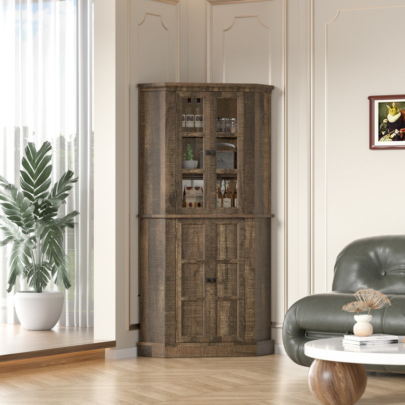Janardam Accent Corner Cabinet