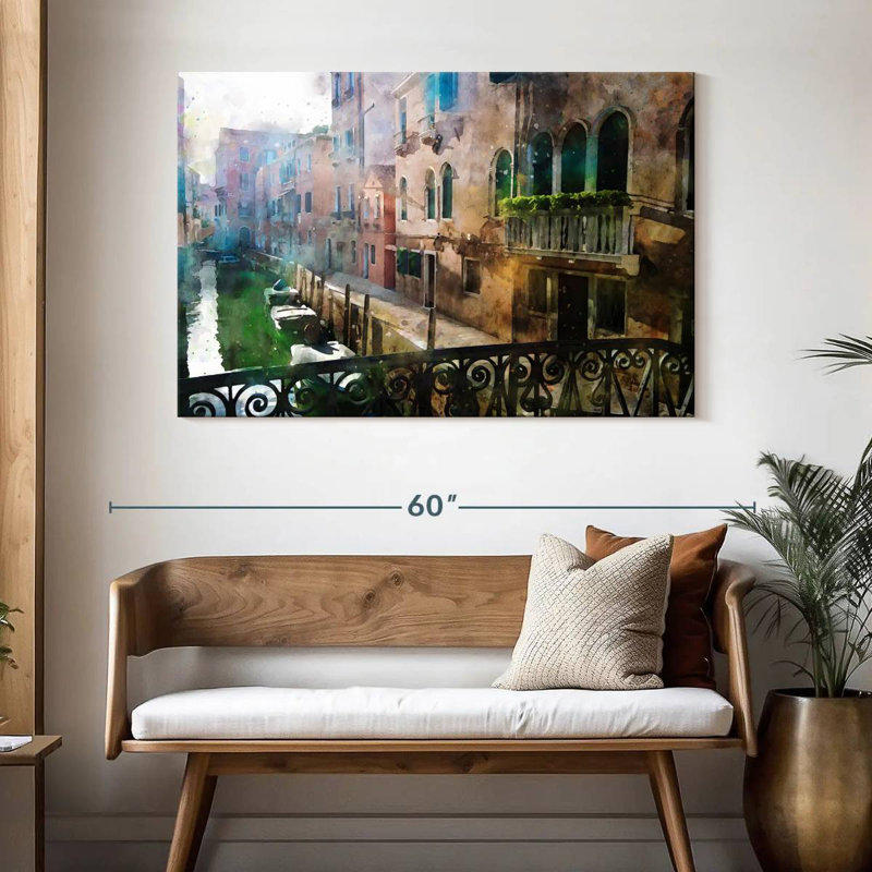 Canal de Venise, H 32 po x l 48 po