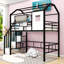 Lit mezzanine simple en métal avec toit-1306863267
