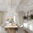 63'' Gold Bubble Ball Chandelier, 14-Light G9 Led Pendant Light With Hand Blown Swirled Glass Globes, Modern Mid Century Cluster Ceiling Fixture For Dining Room, Living Room, Kitchen Island-1560267125