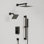 Wall Mount High-Pressure Rainfall Shower Faucet, Dual Showerheads System with Handheld Shower