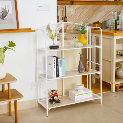 Lejon No Assembly Folding Etagere Bookcase