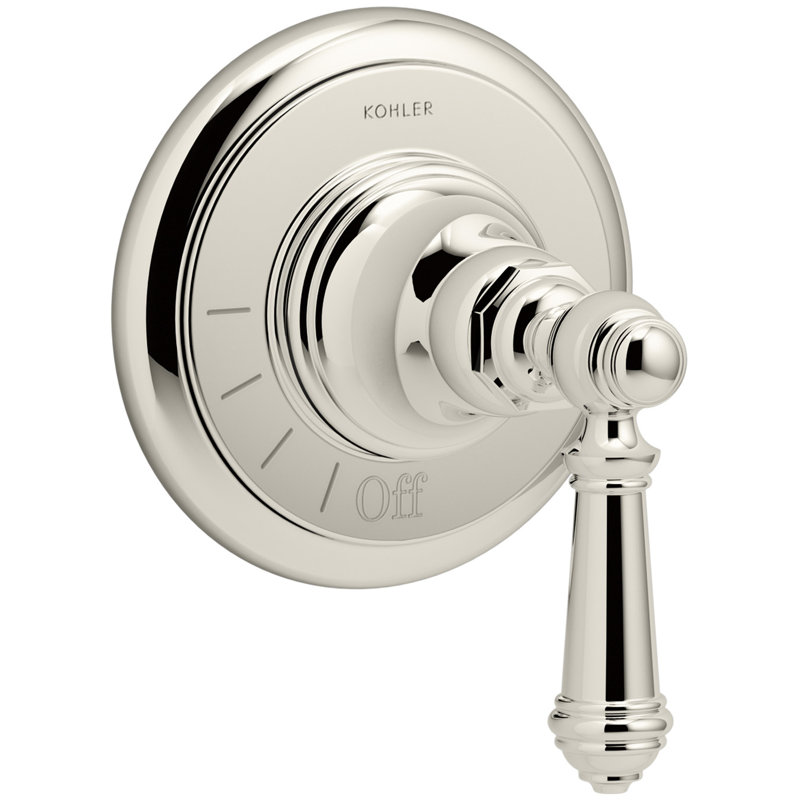 Artifacts Volume Control Valve Trim with Lever Handle, Vibrant Polished Nickel