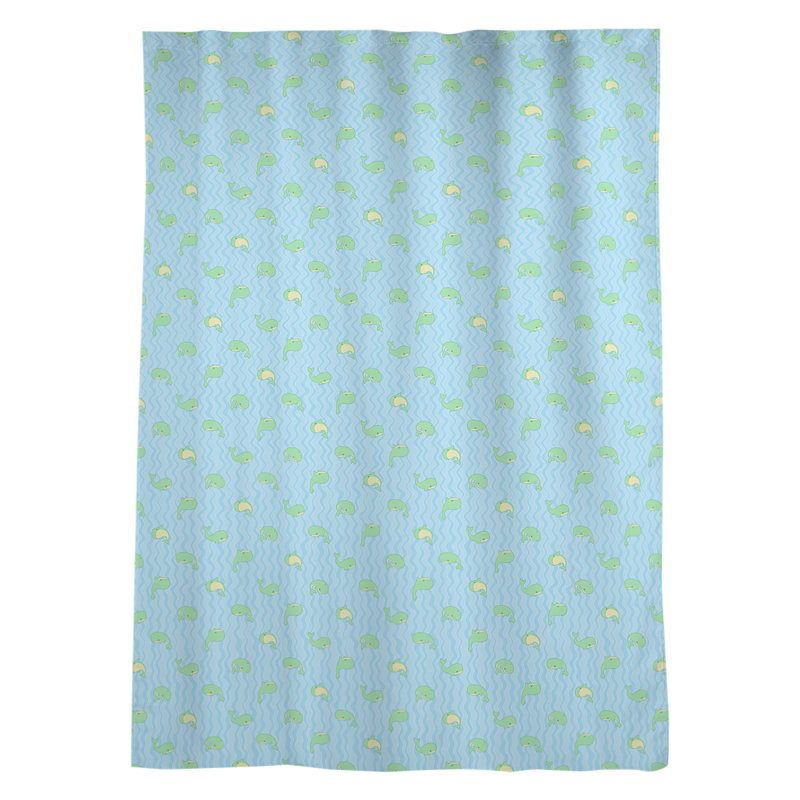 Kitterman Sheer Curtain Single Panel, Blue/Green
