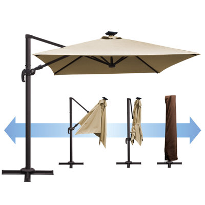 Parasol en porte-à-faux 8 pi x 8 pi Sunbrella