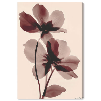 Crimson Coastline I Canvas Abstract Print by Oliver Gal, Black Frame, 10 x 15