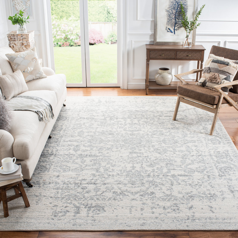 Peter Silver/Ivory Area Rug, Rectangle 235 x 305cm