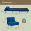 Fauteuil-lit pliable en velours moderne avec passepoil - dossier réglable à 3 positions, se convertit en lit en 10 secondes-1258069598