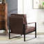 Chaise d'appoint classique classique Mid-Century avec structure carrée en métal durable-1164553886