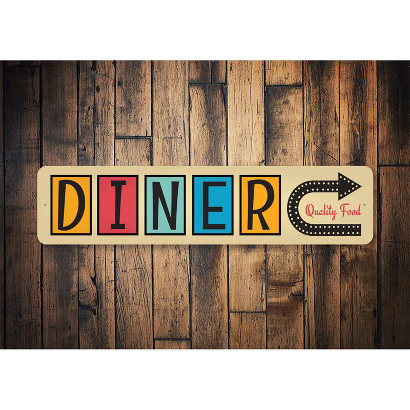 Plaque Diner, H 6 po x l 24 po x P 0,06 po