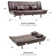 Astral 74'' Faux Leather Tufted Convertible Sofa