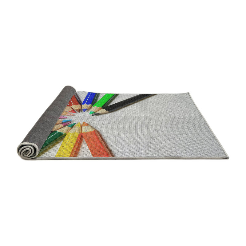 Tapis gris, Rond 8 pi