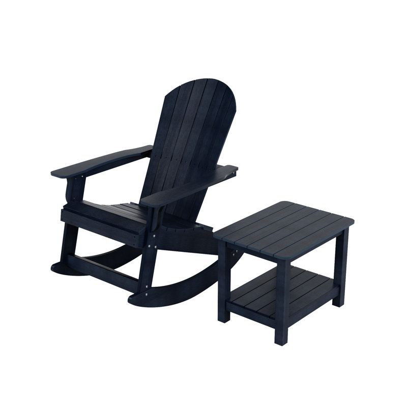 Chaise berçante d'extérieur avec table Arrir, Marine