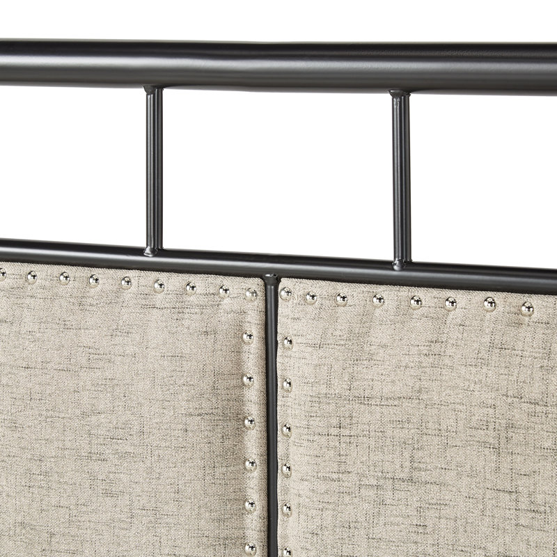Audriauna Upholstered Metal Open-Frame Bed