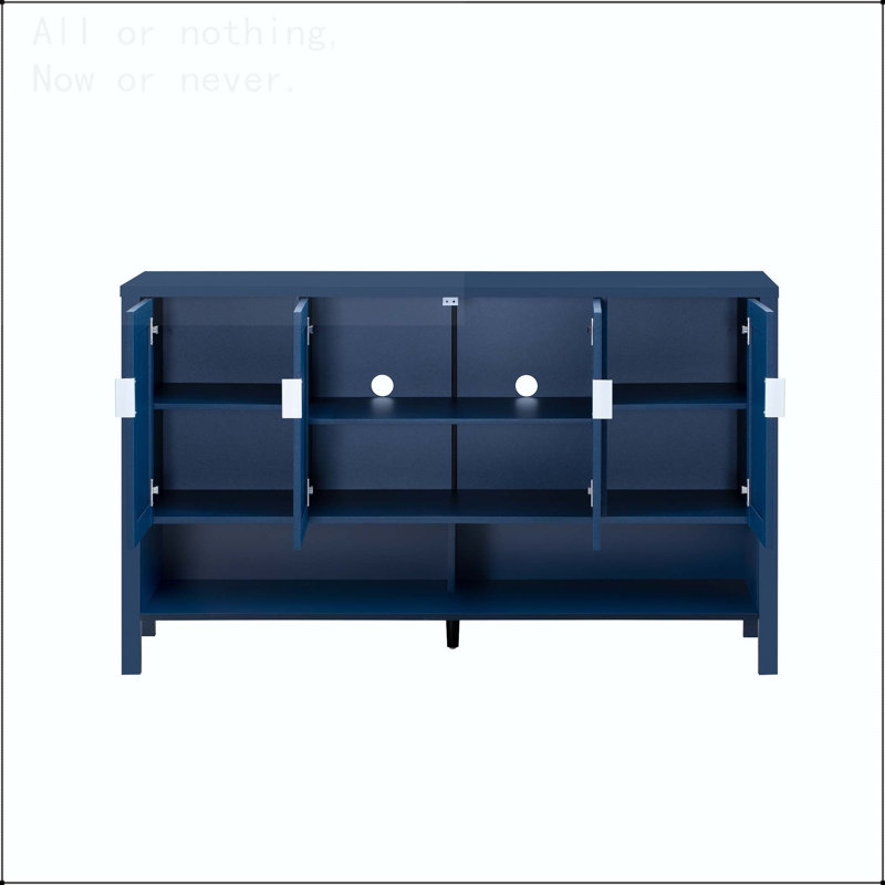 Buffet multifonctionnel avec tablette ouverte et crochets double face, Marine