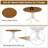 Mid-Century Solid Wood  Round Dining Table For Small Places, Walnut Table