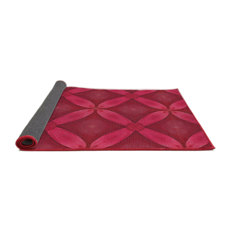 Tapis rouge / brun Zishan, Rond 6 pi