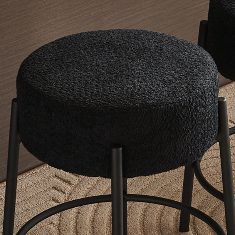 Tabouret de comptoir 24 po Charneco, Noir, Noir