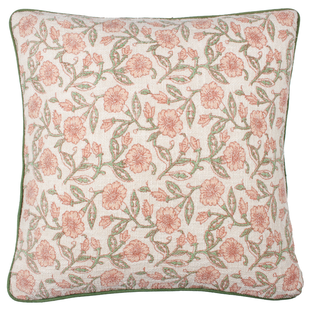 Delphine Floral Cushion Cover Floral Square Throw Cushion Cover