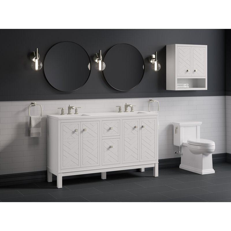 Beauxline 60-In Bathroom Vanity Set, White