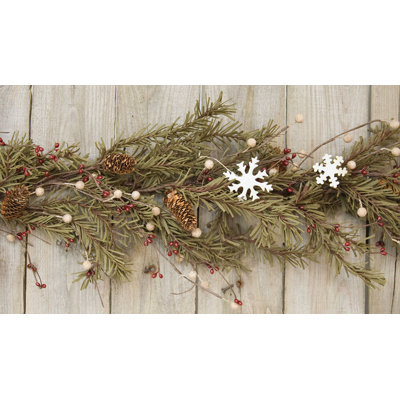 Guirlande pin et flocons de neige