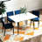 Hongyu 4 - Person Solid Wood Top Four Leg Base Dining Set