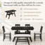 Ensemble de salle à manger à hauteur de comptoir 6 pièces avec rangement, table en bois de style rustique, banc et 4 chaises pour une utilisation polyvalente et confortable