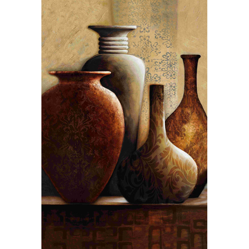 Pichets décoratifs - peinture sur toile tendue, H 36 po x l 24 po