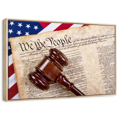 Constitution With Wooden Gavel