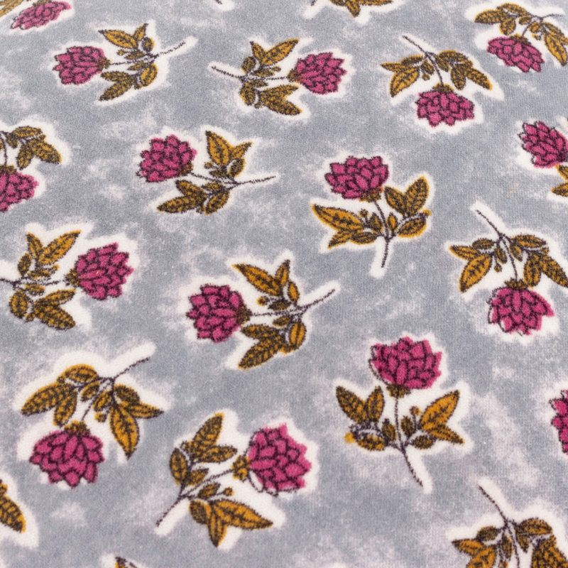 Kemble Floral Square Throw Cushion, Purple/Yellow Floral 
