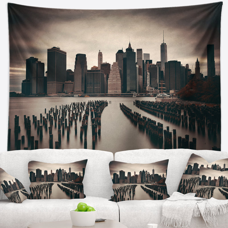 Tapisserie Cityscape Manhattan, H 50 po x l 60 po