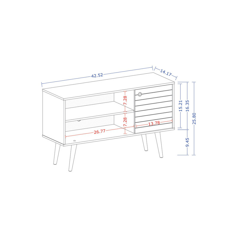Liberty 43" TV Stand, Rustic Brown