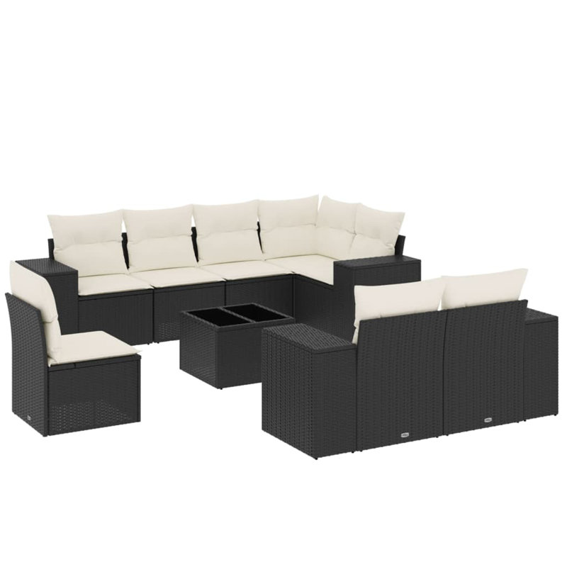 Vidaxl Patio Sofa Set Adjustable Feet 9 Piece Sofa Set Square