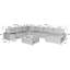 Canapé modulaire rembourré 7 pièces Azuri-350531210