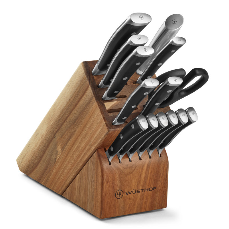 WÜSTHOF Classic Ikon 15-Piece Block Set, Acacia