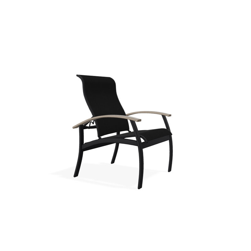 Chaise de patio Askar, Désert, Noir 5D Sunbrella®, Noir texturé