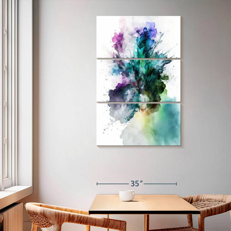 Avery Green Smoke Splash, 65" H x 42" W