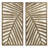 Gundeline Contrasting Two-Tone Wall Panels With Leaf Feature Decoration
