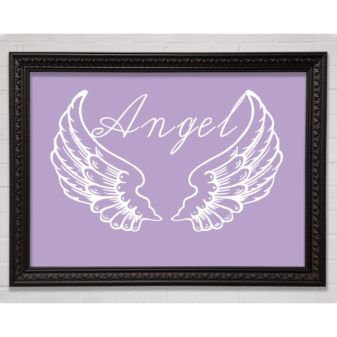 Angel Wings 4 White - Einzelne Bilderrahmen Kunstdrucke