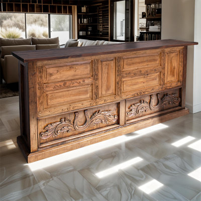 Bar domestique en bois massif Kahtai