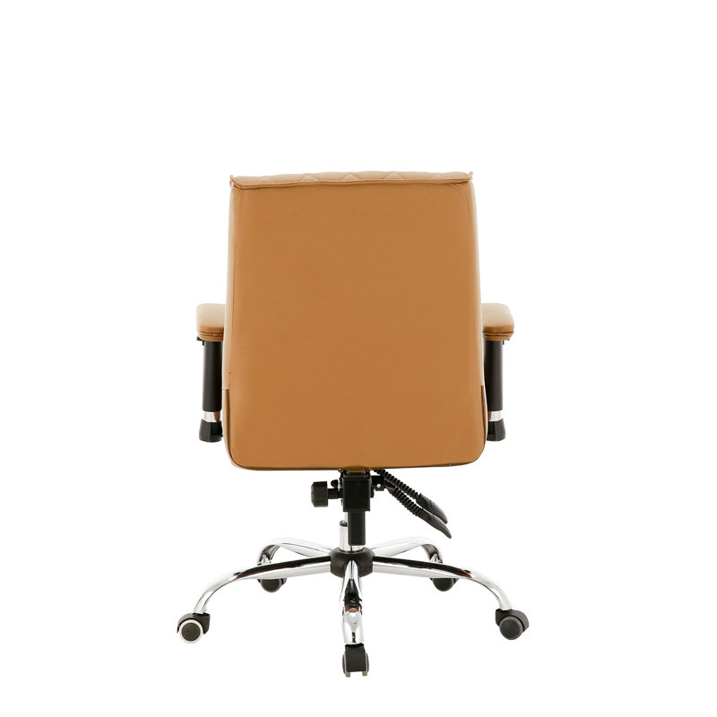 Fauteuil de conférence ergonomique en similicuir, Cappuccino