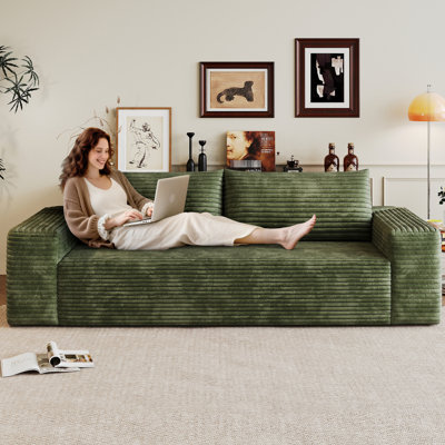 Upholstered 34.5 " Cotton Sofa
